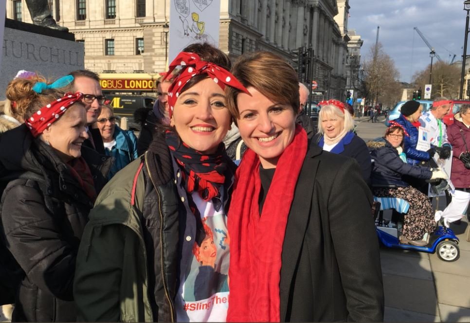 Kath Sansom with MP Emma Hardy