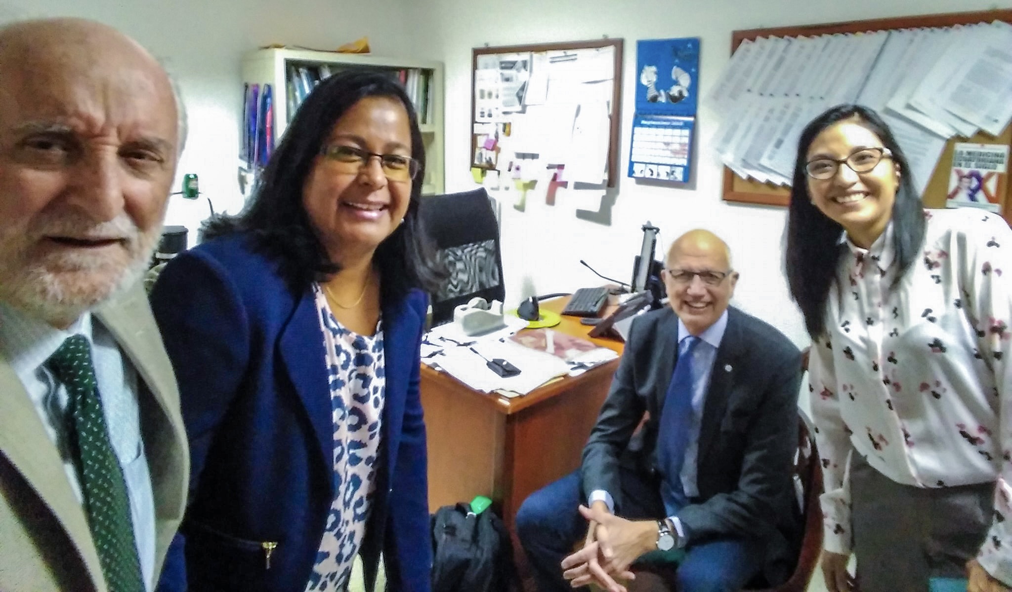 Group photo in Quito, 2018. From left: Mariano Marduga, Elki Sollenbring, Sten Olsson and Dr Mónica Tarapués