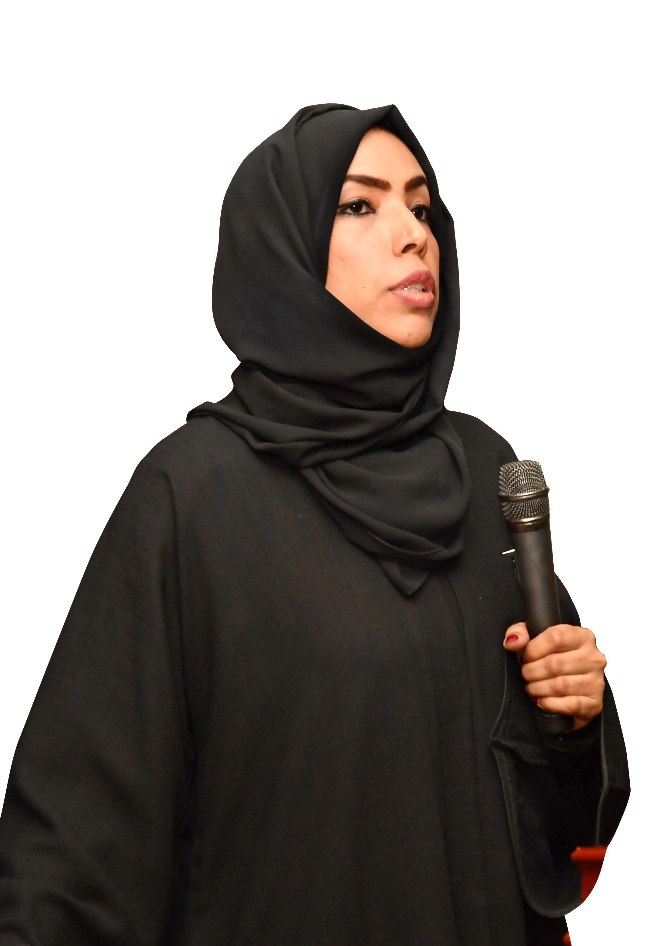 Nawal Al Alawi speaking at the workshop. Photo: Khamis Al Saidi